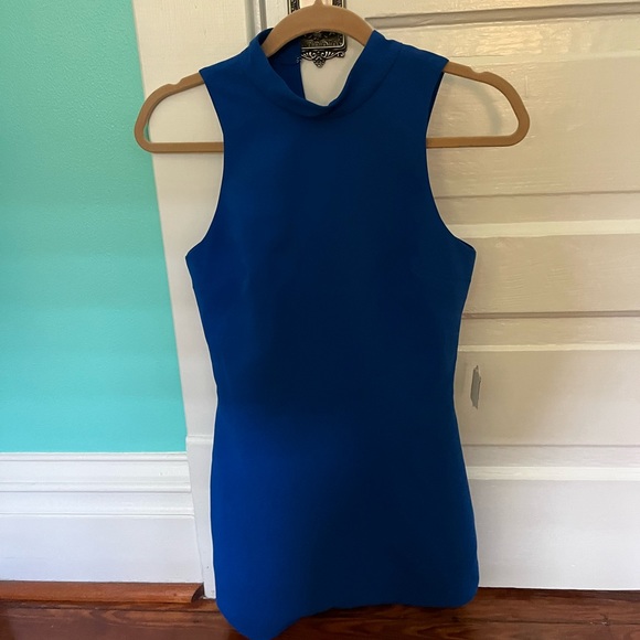 Amanda Uprichard Marshall Dress in Royal Blue - Picture 3 of 5